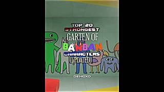 Top 20 Strongest Garten of Banban Characters (updated) #edit