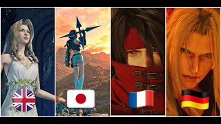 ENGLISH vs JAPANESE vs FRENCH vs GERMAN Voice Comparison - Final Fantasy VII Rebirth