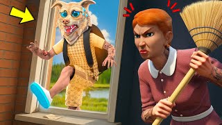 СБЕГАЮ ОТ ЗЛОЙ НЯНИ В SCHOOLBOY RUNAWAY В ГТА 5 !