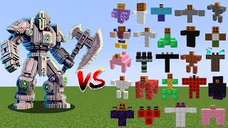 Ferrous Wroughtnaut vs All Minecraft Bosses || Minecraft Mob Battle