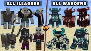 All Illagers vs All Wardens - Mutant &amp; Titan Warden vs Mutant Titan Illagers