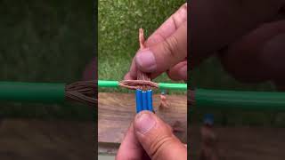 Perfect wire splice using just a screwdriver Strong connection#CaliGarage#WireSplice #ElectricHack