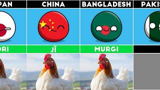 How to Say &quot;CHICKEN&quot; in Different Languages #countryballs