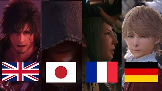 FINAL FANTASY XVI: English vs. Japanese vs. German vs. French Dub COMPARISON