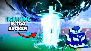The LIGHTNING FRUIT is too BROKEN 💀...  (bloxfruitspvp)