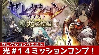 【FFBE幻影戦争】セレクエ光#１４ミッションコンプ！【セレクションクエスト】
