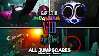 Garten of Banban 8 ALL Jumpscares &amp; New Death Screens