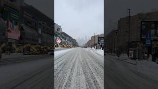 Вид на Москва-сити в снегопад #киевская #европейский #пейзаж