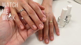 Quick dry manicure with a clear coat [Watch Me Work, no talking, just music 🎵]