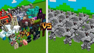 All Bosses vs Ferrous Wroughtnauts [Minecraft Mob Battle]