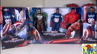 Captain America Brave New World Titan Heroes 12” Figures Flight Suit Falcon Red Hulk Hasbro Marvel