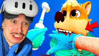 СЪЕЛА Собака ЖИВЬЁМ в VR. (Pets &amp; Stuff VR)
