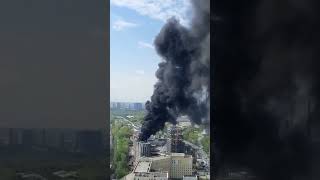 пожар город Москва метро парк Победа стройка