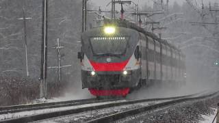 Электропоезд ЭП2Д-0071 ЦППК перегон Нара - Бекасово-1 31.01.2020