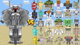 FERROUS WROUGHTNAUT VS ALL NEW GOLEMS | Minecraft Battle