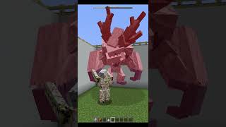 Iron Golem vs Frostmaw, Ferrous Wroughtnaut (Mowzie&#39;s Mob) | [Minecraft Mob Battle] #Shorts