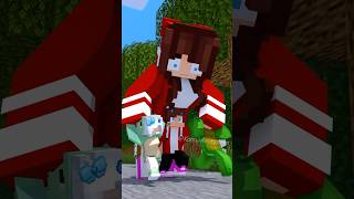 Running With Bigger And Bigger JJ&#39;s Sister - MAIZEN Minecraft Animation #shorts