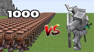 1000 Guard Villagers vs Ferrous Wroughtnaut | Minecraft Mob Battle