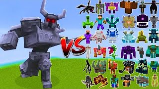 Ferrous Wroughtnaut vs All Minecraft Bosses - Minecraft Mob Battle