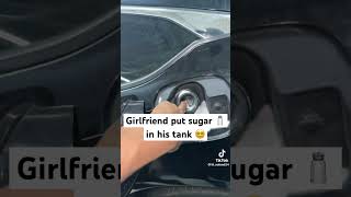 HIS EX GIRLFRIEND 🙋‍♀️ put sugar in his gas tank #trending #viral #shorts