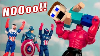 Captain America Brave New World TOYS FIGHT!!! Red Hulk vs Falcon