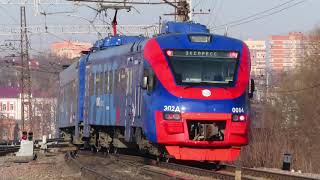 Электропоезд ЭП2Д-0084 ЦППК Рэкс станция Нара 28.03.2020