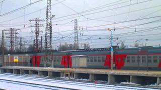Электропоезд ЭР2Т отправление станция Нара(Наро-Фоминск)27.12.2014
