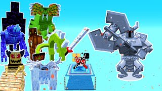 Ferrous Wroughtnaut VS ALL BOSSES MOBS | Mob Battle | Minecraft