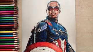 Drawing Captain America: Brave New World - Timelapse | Sayed&#39;s Arts
