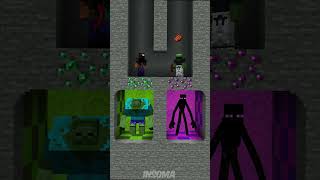 😱ПОМОГИ ЭНДЕРМЕНУ И ЗОМБИ! 😱#shorts  #minecraft #компот #майнкрафт