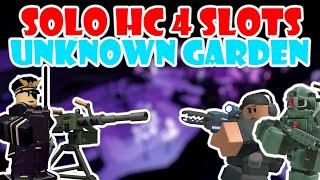 FIRST EVER 4 TOWER SLOT SOLO HARDCORE TRIUMPH ON UNKNOWN GARDEN / Tower Defense Simulator