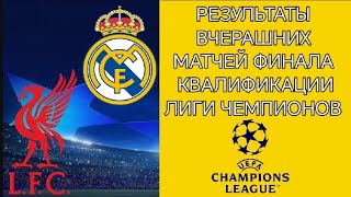 РЕЗУЛЬТАТЫ ВЧЕРАШНИХ МАТЧЕЙ ФИНАЛА КВАЛИФИКАЦИИ ЛИГИ ЧЕМПИОНОВ 25/26