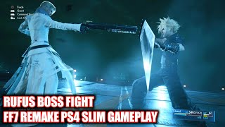 Final Fantasy 7 Remake - Cloud vs Rufus Shinra Ps4 Slim Gameplay 60FPS
