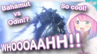 Luna CAN&#39;T STOP YELLING during the Odin vs Bahamut scene.