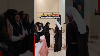 Nuns receiving Communion during Mass #holycommunion #communion #mass #catholicchurch #catholic