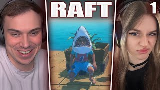 ГЛЕБ ИГРАЕТ в Raft с ВИТЕЙ И ВЕРОНИКОЙ #1 | Sasavot