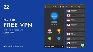 22.Custom Card UI Design with ListTile Widget | Free VPN App In Flutter