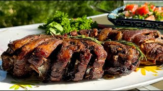 &quot;Можно есть губами&quot;! Мясо тает во рту! Вкусно очень! Бараньи шеи на мангале, можно запечь в духовке