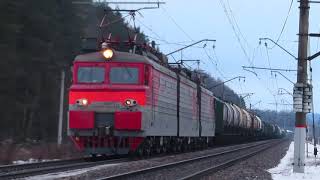 Электровоз ВЛ11М-321/287Б с грузовым поездом перегон Нара - Бекасово-1 21.12.2020