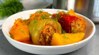Самые ВКУСНЫЕ Фаршированные ПЕРЦЫ по-домашнему! Мама научила готовить ТАК ВКУСНО, пальчики оближешь