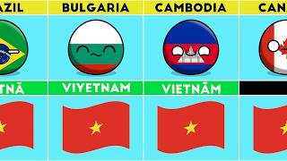 How to Say &quot;VIETNAM&quot; in Different Languages #countryballs