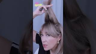 Стрижка Каскад с объёмом с челкой Шторкой самой себе #евалорман #стрижкакаскад #стрижкачелки