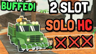Solo Hardcore Triumph With 2 TOWER SLOTS + Buffed Military Base | Roblox Tower Defense Simulator TDS