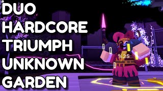 DUO HARDCORE TRIUMPH ON UNKNOWN GARDEN | ROBLOX TOWER DEFENSE SIMULATOR