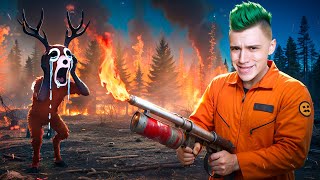 СЖЕГ ЛЕС ЗА 99 НОЧЕЙ В ЛЕСУ!😭 ИГРАЮ ЗА ПИРОМАНЬЯКА И ИСПОЛЬЗУЮ ОГНЕМЕТ В РОБЛОКС!🔥