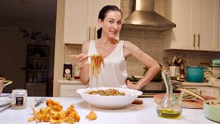 Урожай Персиков 🍑 | Что у Нас на Ужин | Готовлю Нудлс с Лисичками 🍜 🍄 | Семейный Влог | Эгине