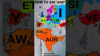 How to say &quot;and&quot; in your countries language