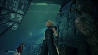 Playing through Final Fantasy VII for the first time - going to sector 7 with Aeris - Chapter 8 end.