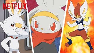 FULL Evolution of Goh&#39;s Scorbunny 🔥🐰🔥 Pokémon Journeys | Netflix Family