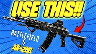 The ABSOLUTE BEST gun in Battlefield 6!! AK-205 Attachment Setup #battlefield6 #battlefield6beta 